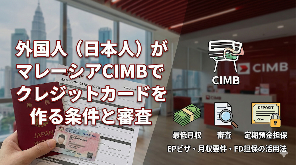 外国人(日本人)がマレーシアCIMBでクレジットカードを作る条件と審査